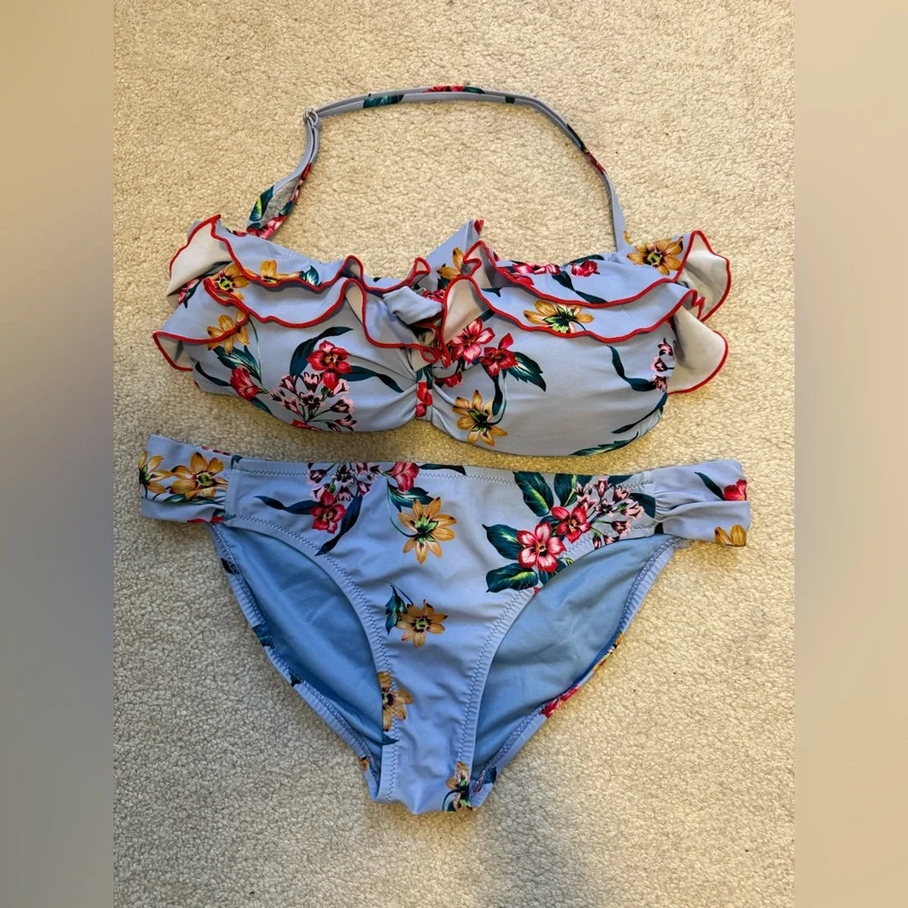 Floral Ruffle Swimwear Set - Picture 1 of 6